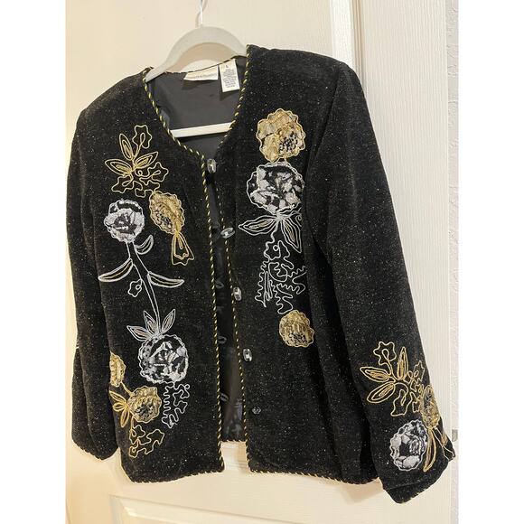 Drapers And Damons Women’s Vintage Glimmer Glitter Evening Jacket Size L Vintage - Picture 11 of 16